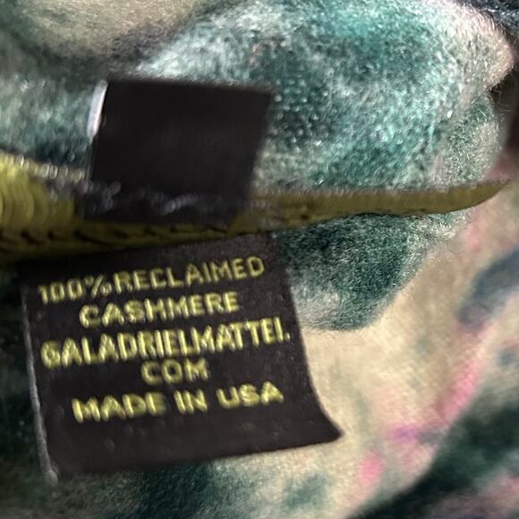 Galadriel Mattei Blossoms Skull Print Cashmere Cardigan Sweater- Size Large - Picture 9 of 10